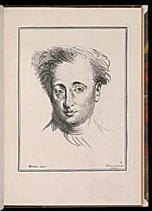 Study of a Man's Head by Antoine Watteau, (French, 1684–1721)