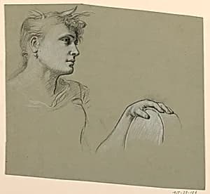Study of figure by Elihu Vedder, American, 1836 – 1923