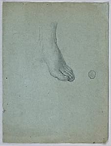 Study of Left Foot by Francis Augustus Lathrop, (American, 1849–1909)