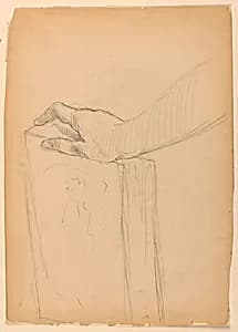 Study of Right Hand on a Book