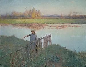 Portrait of Willard Leroy Metcalf, American, b. Lowell, Massachusetts, 1858–1925