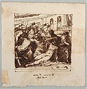 The Killing of Cesare by Felice Giani, Italian, 1758–1823