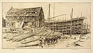 The Schooner Syntram by Kerr Eby