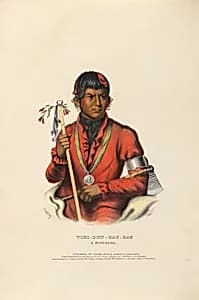 Tshi-zun-hau-kau - A Winnebago by Alfred M. Hoffy, active 1835 - 1864