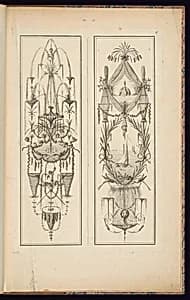 Two Arabesque Panel Designs by Jean-Baptiste Fay, French, active 1765 – 1790s