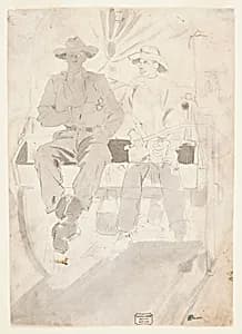 Two Men in an Army Wagon by Winslow Homer, American, 1836–1910