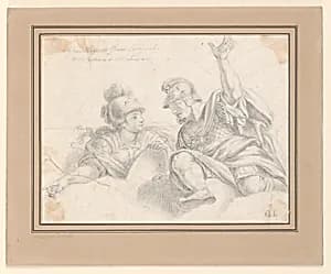 Two Roman Soldiers in Conversation