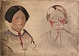 Two Young Women by Unidentified