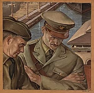 Untitled (mural study) by Unidentified (American)