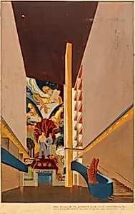 Untitled (mural study) by Unidentified (American)