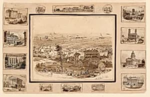 View of a City, Various Buildings