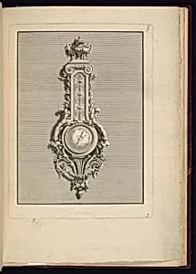 Wall Barometer Design by Jean François Forty, active 1775 – 1790