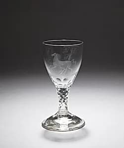 Wine Glass with Galloping Horse