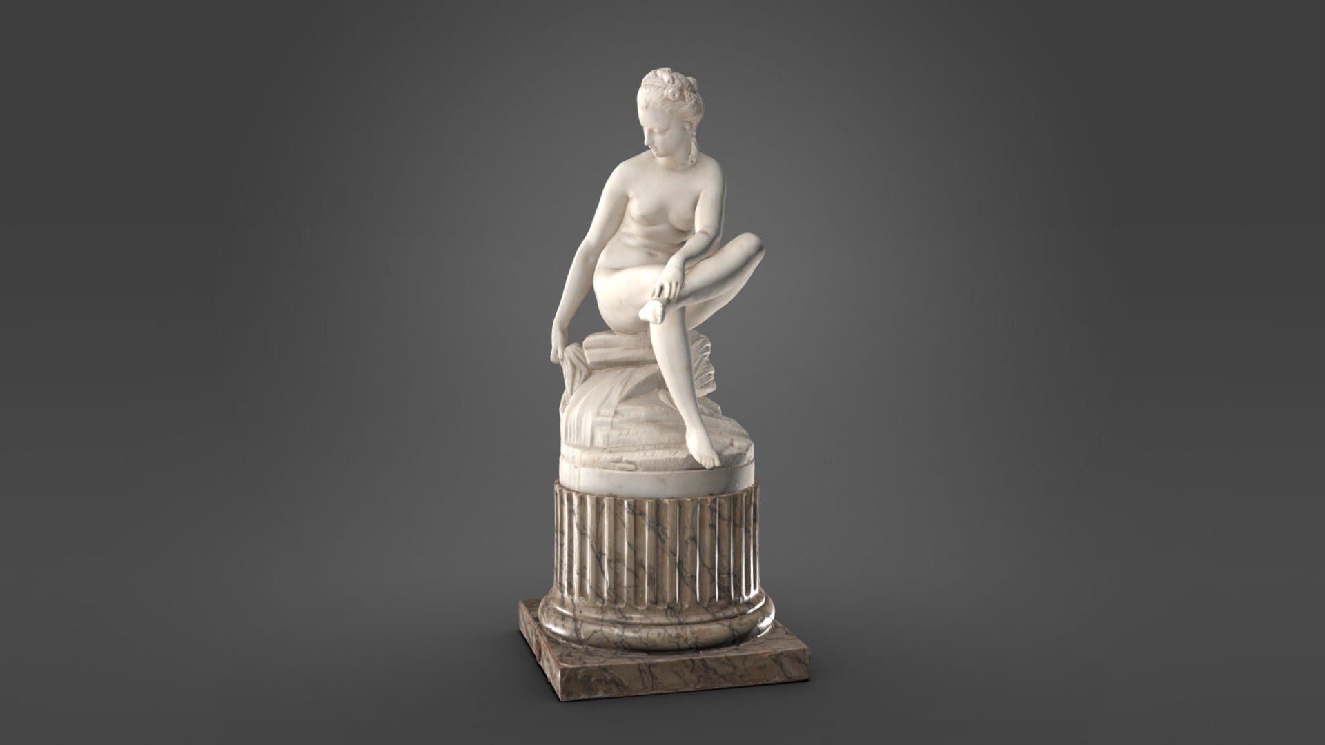 Bather seated