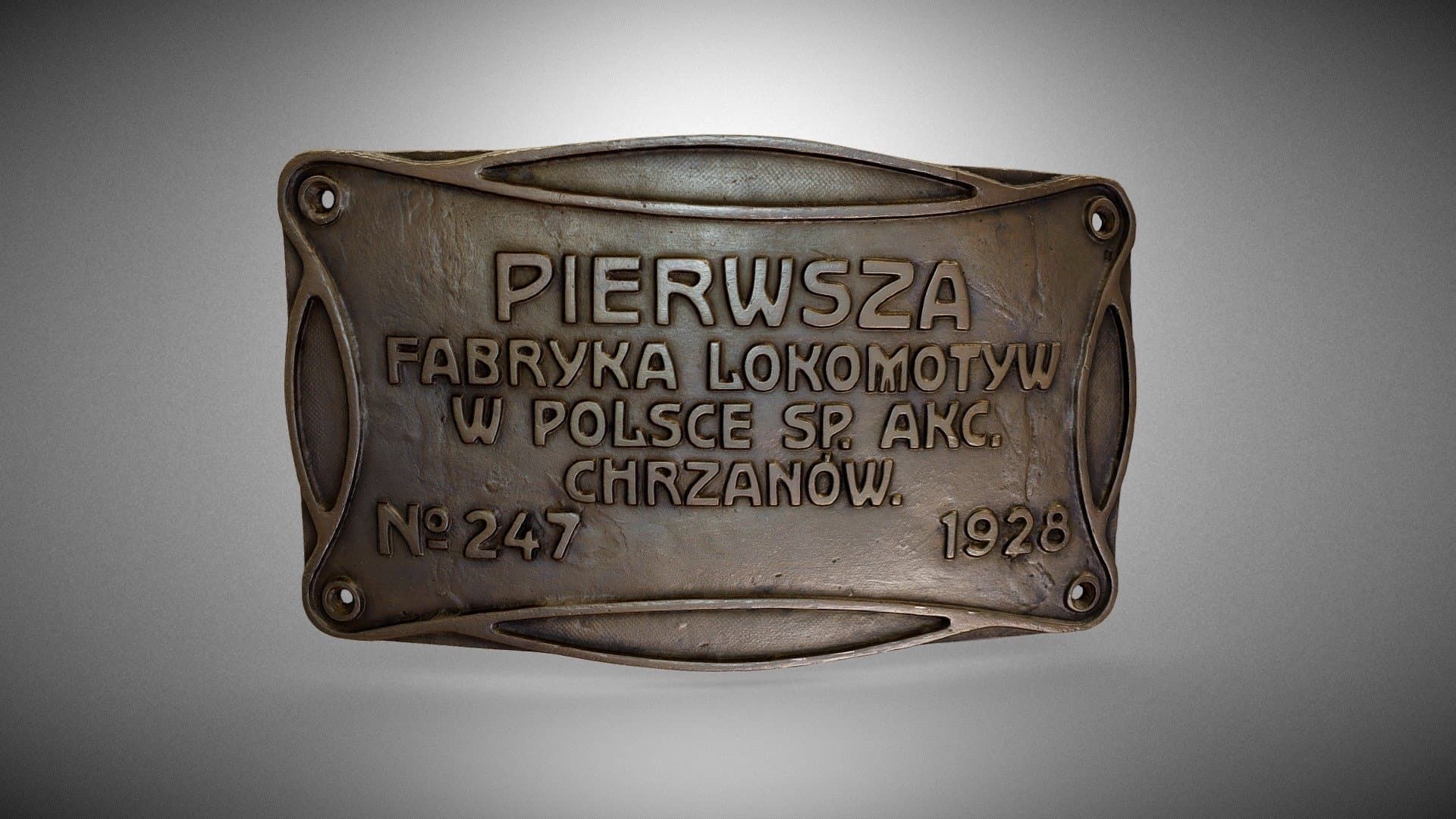 Information board of the Fablok steam locomotive