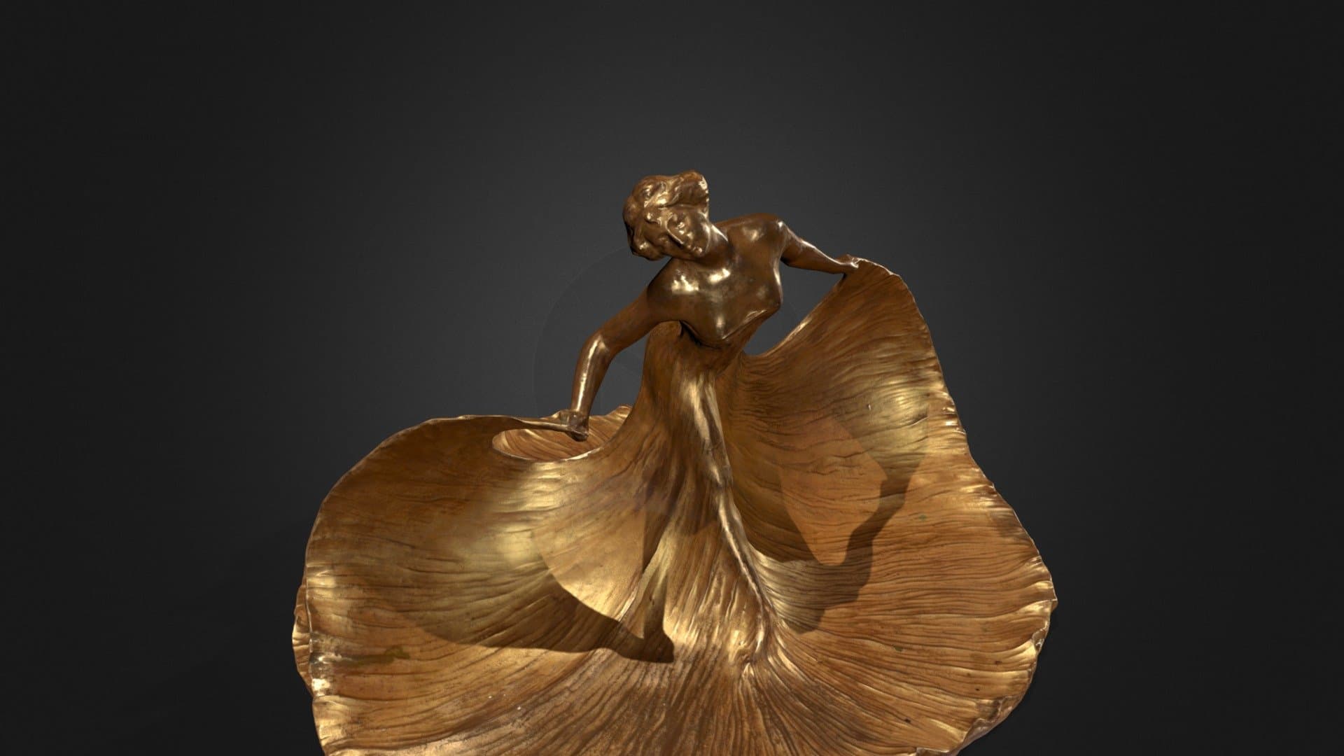 Loie Fuller sculpture by Joseph Kratina