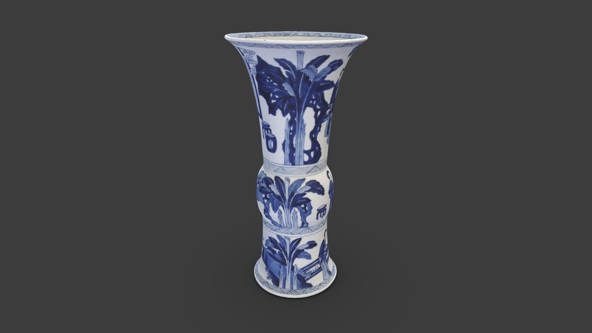 Beaker-Shaped Vase, From a Five-Piece Garniture