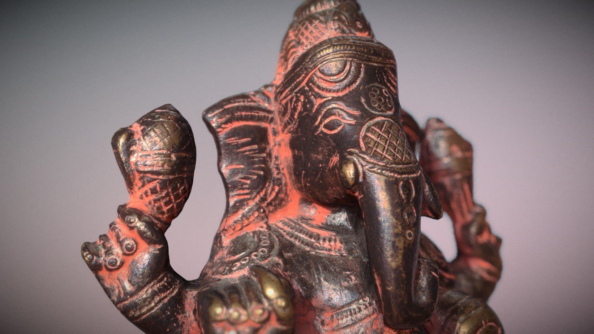 Ganesh Metal Statuette 3DScan