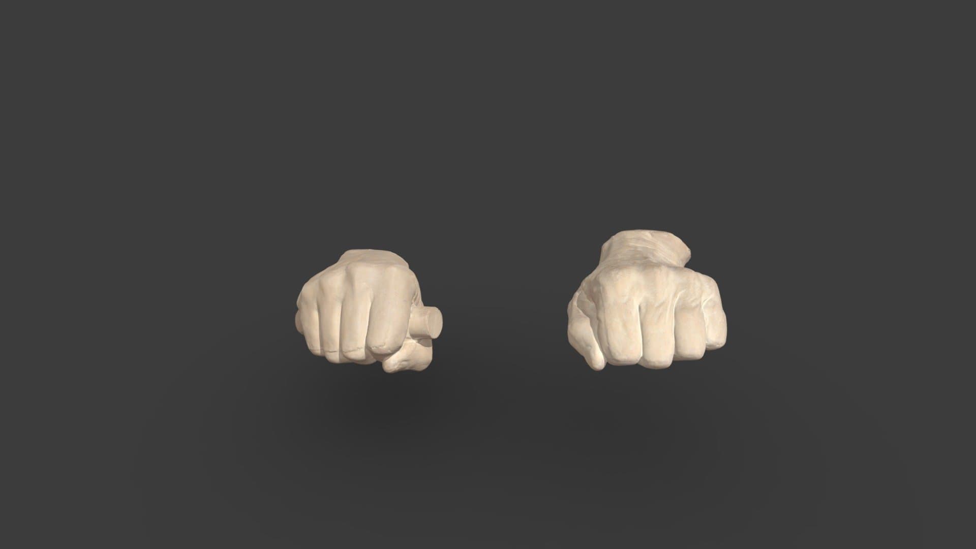 Abraham Lincoln Hands Plaster Casts