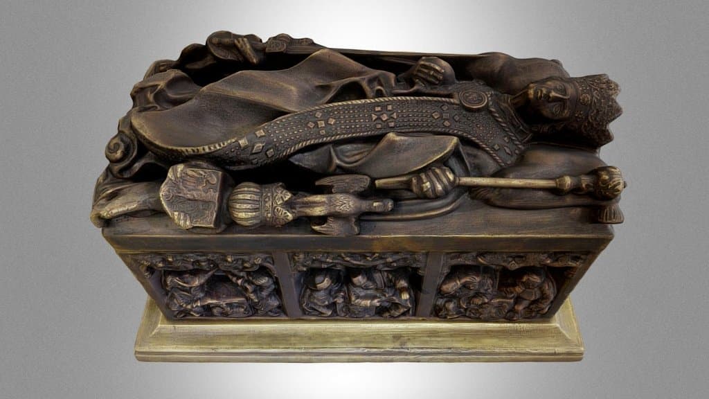 Miniature of the sarcophagus of Casimir IV