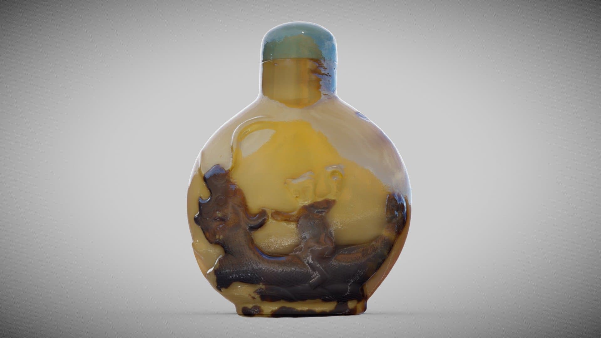 A snuffbox with the motif of a boy