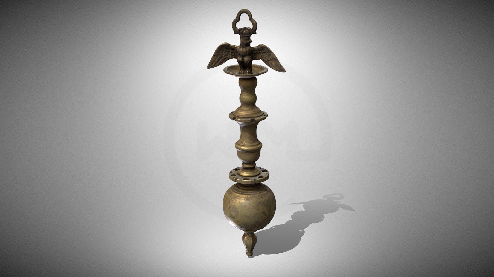 The lamp shaft topped with a crowned eagle