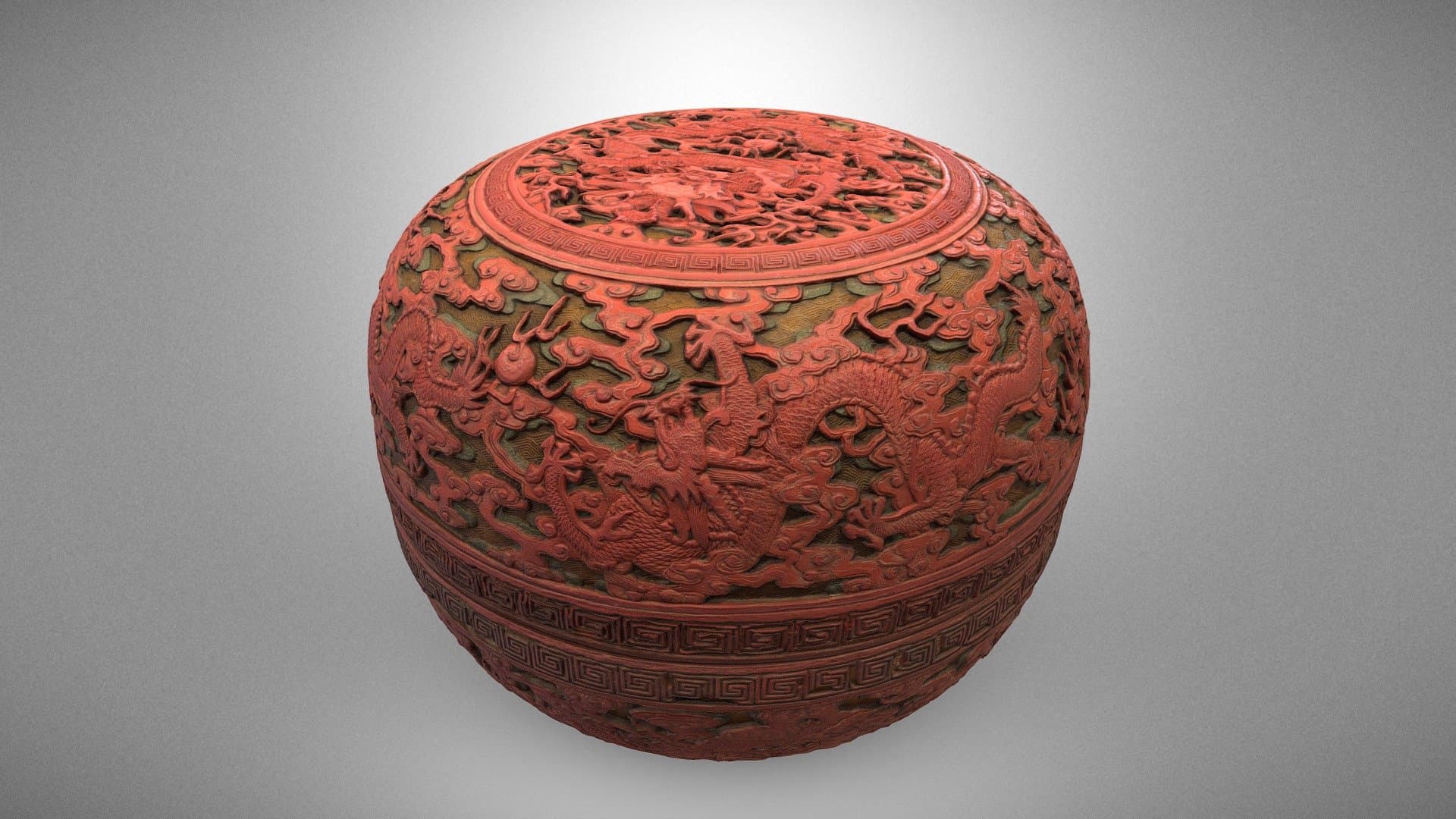 Carved lacquer box