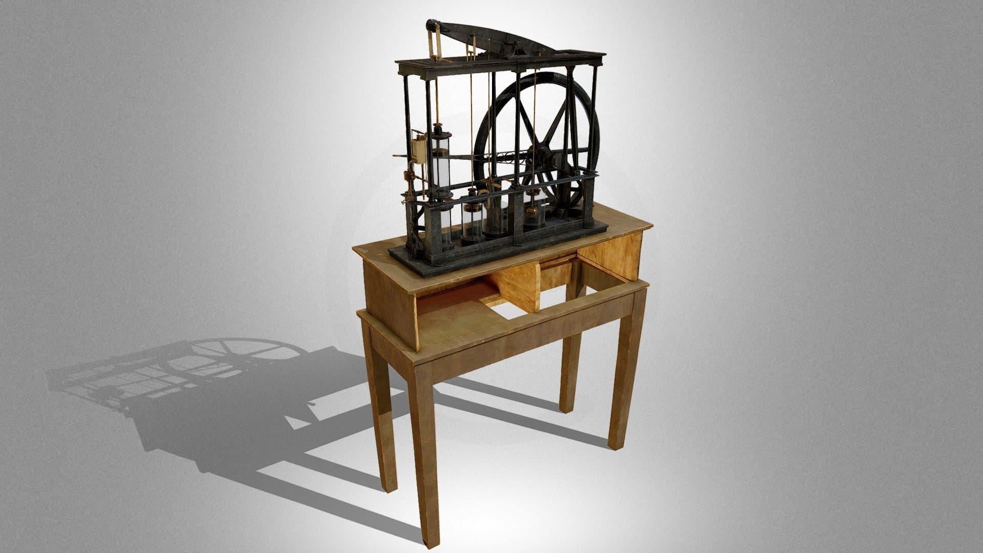 Model of the Watt Steam Engine with animation