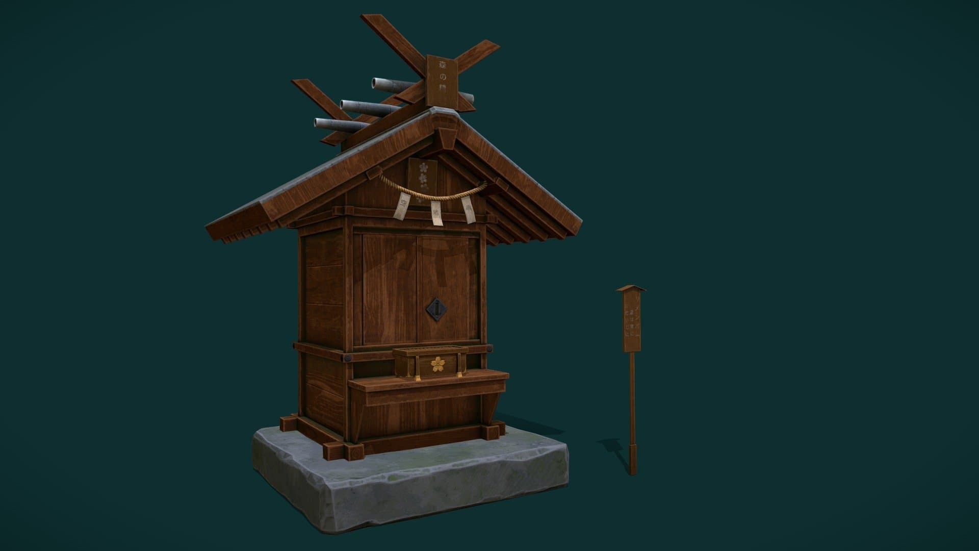 Stylized Japanese altar