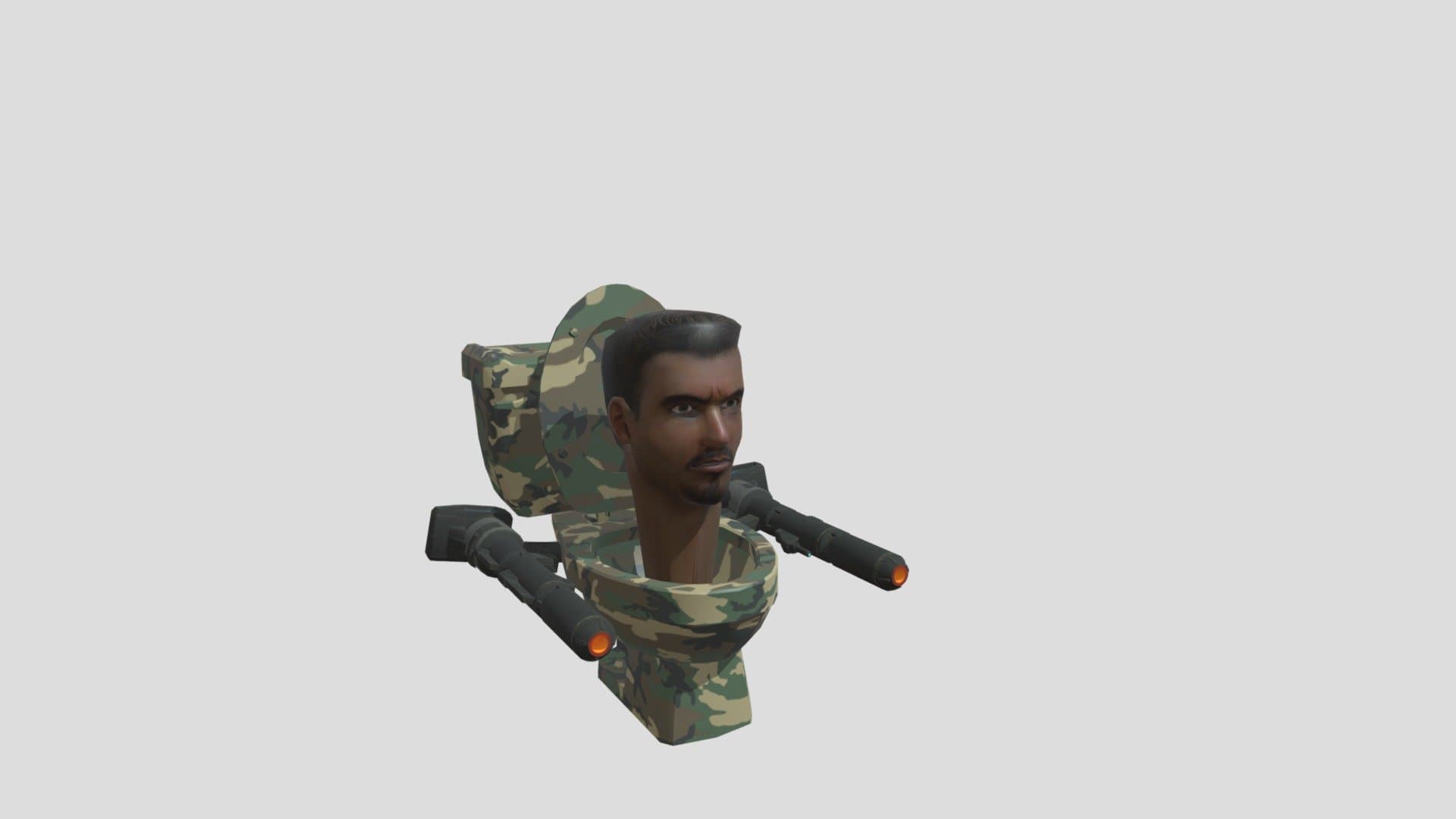 Giant Camo Toilet  incuye animacion