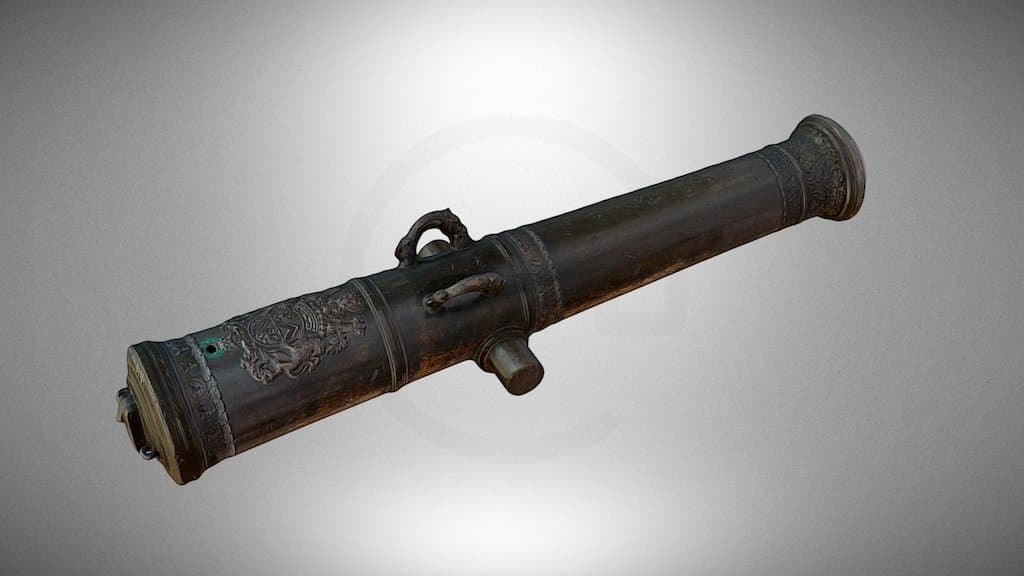 Barrel of red bronze cannon