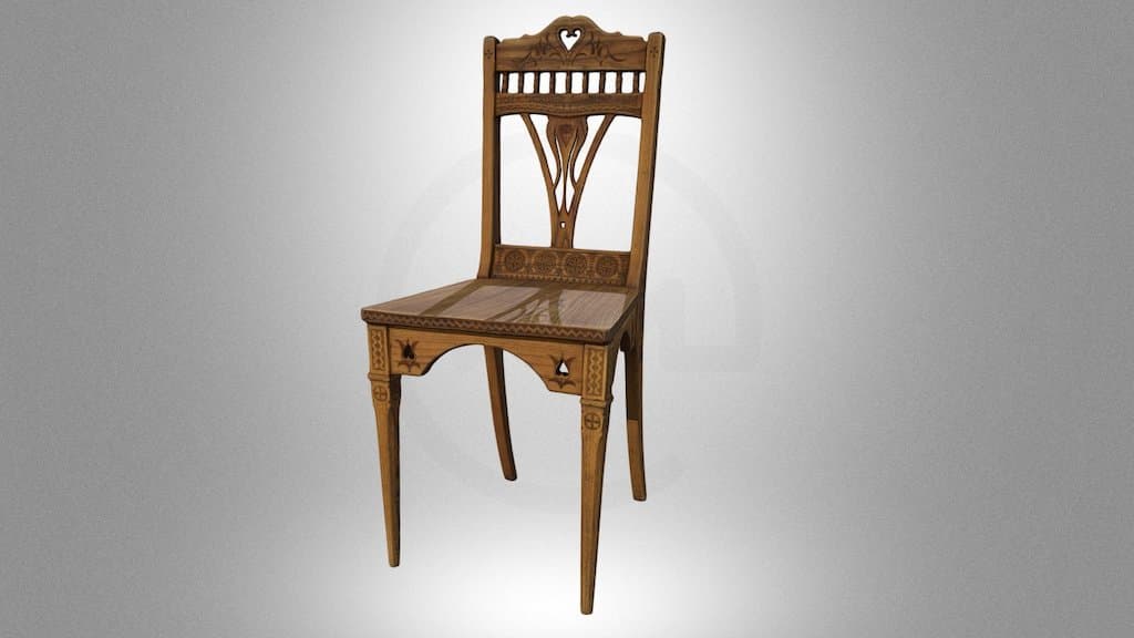 Zakopane style chair