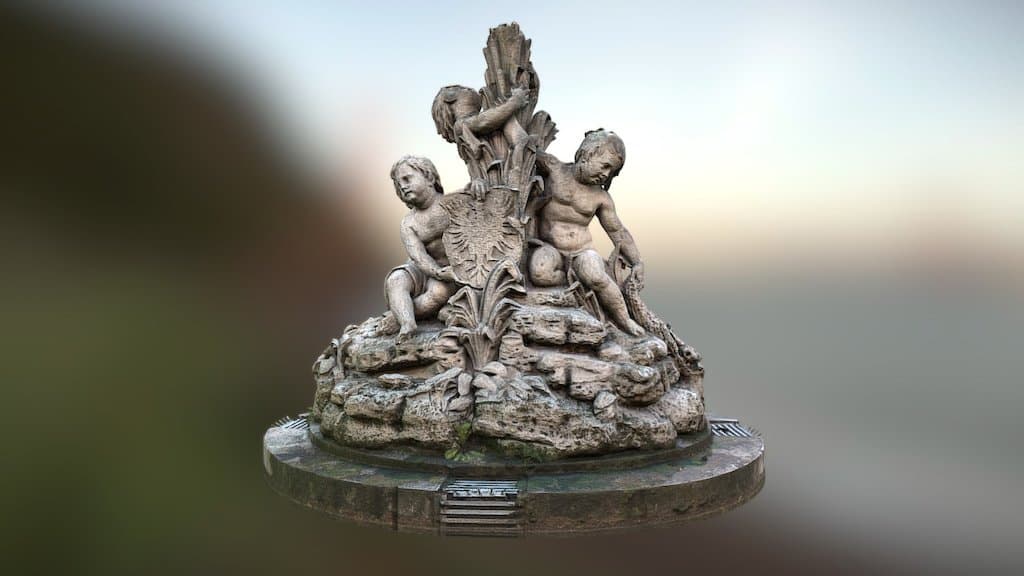 Fountain with three putts, Brno Lužánky