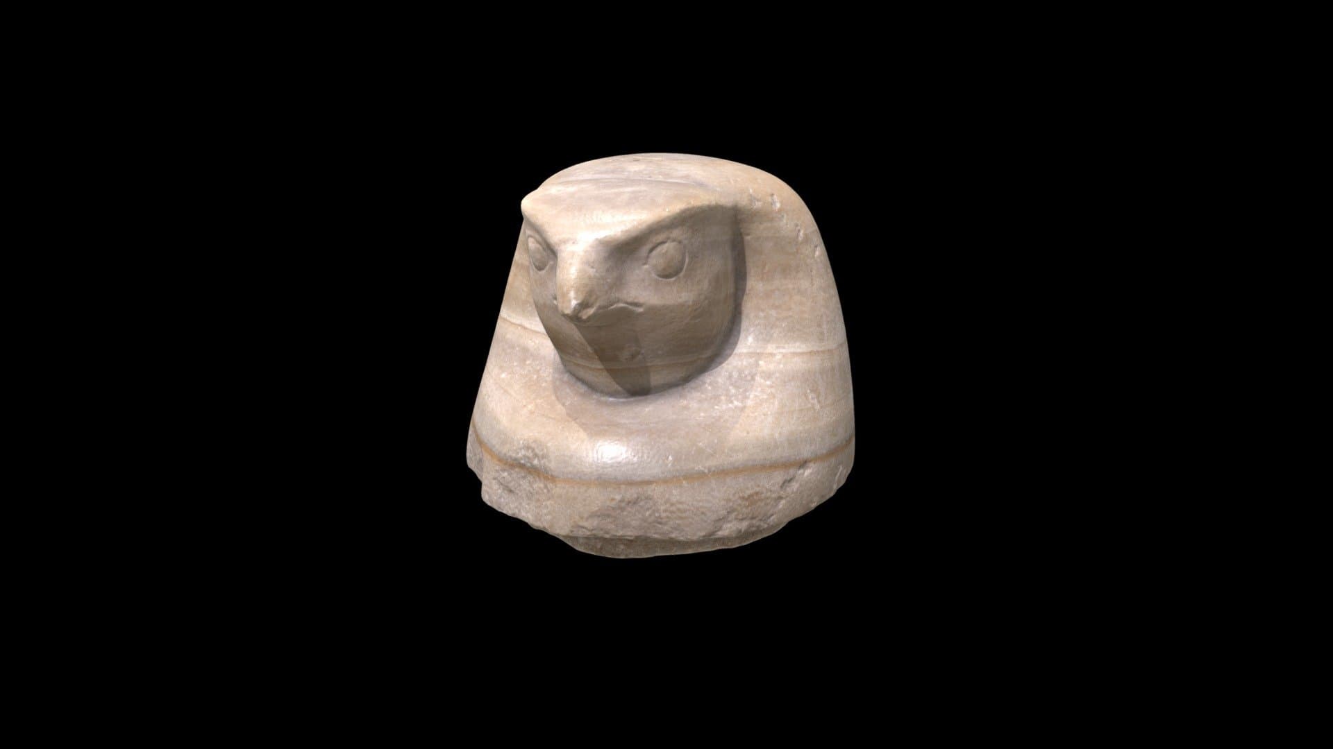 1921.1018.b Canopic Jar with Falcon's Head (lid)