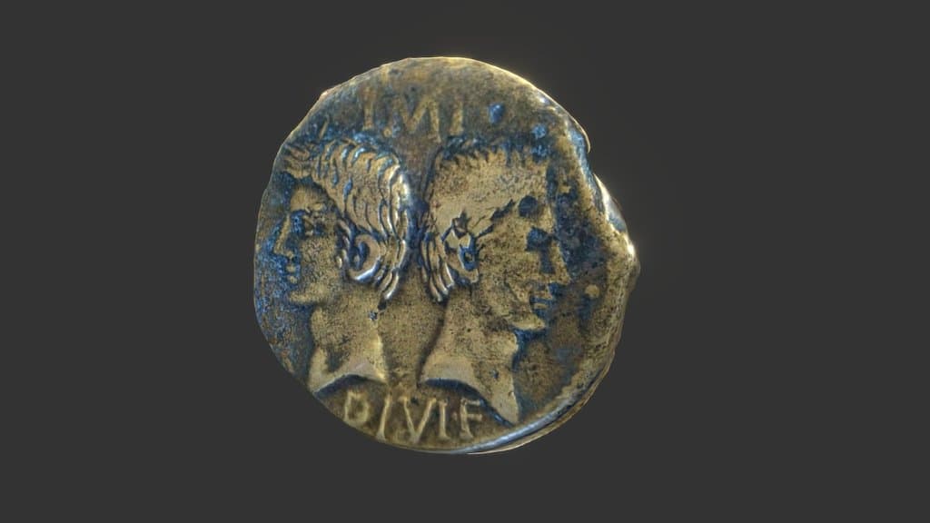 Dupondius d'Octave à la tête de bélier