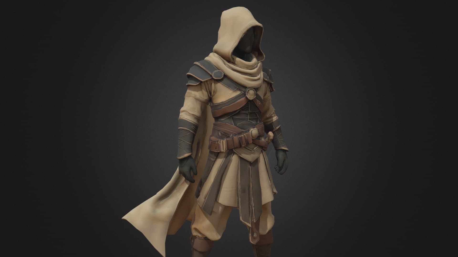 Desert Silent Assassin Model Low Poly