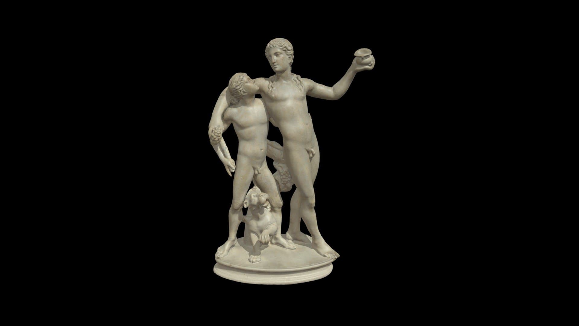 Bacchus, Satyr, panter