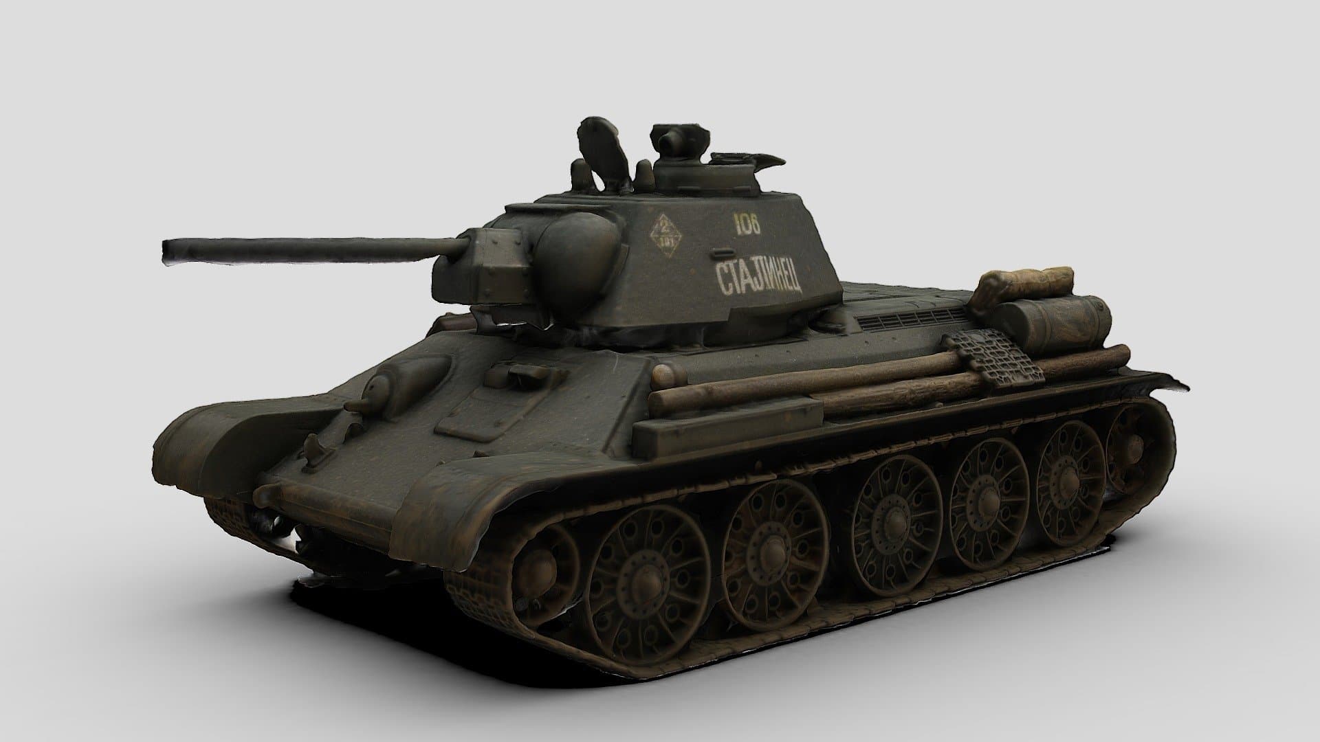 T-34 Plastic Model (Raw Scan)