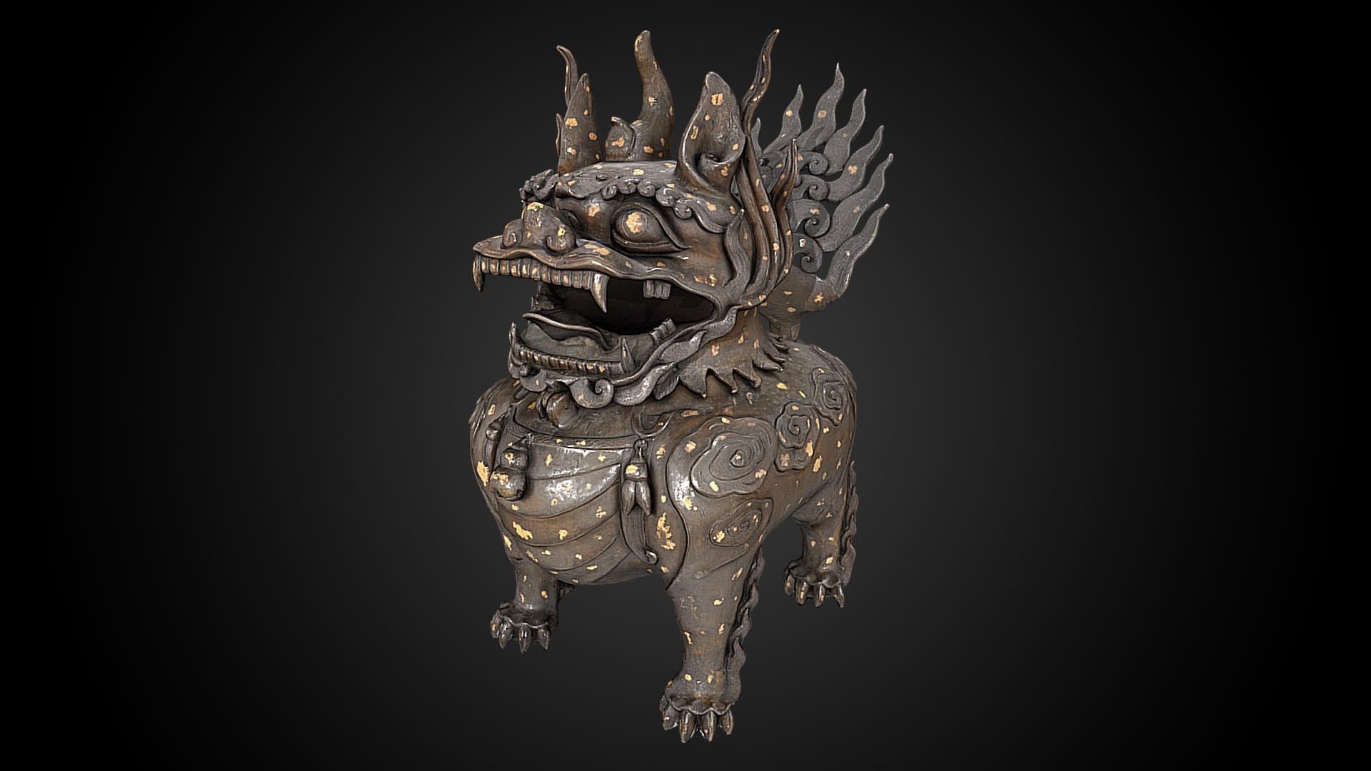 Temple Lion Censer, one of a pair, 17th C CE