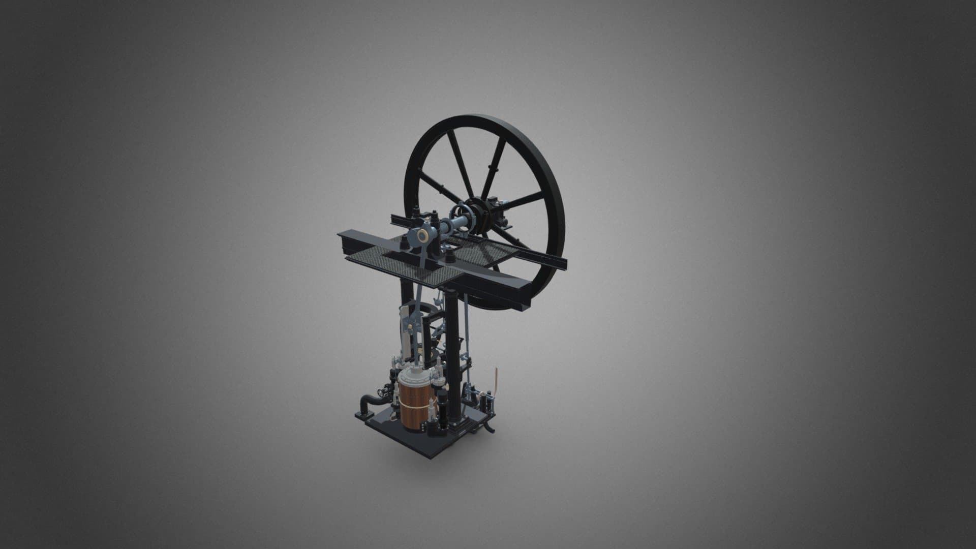 Erste Präzisions-Ventil-Dampfmaschine von Sulzer