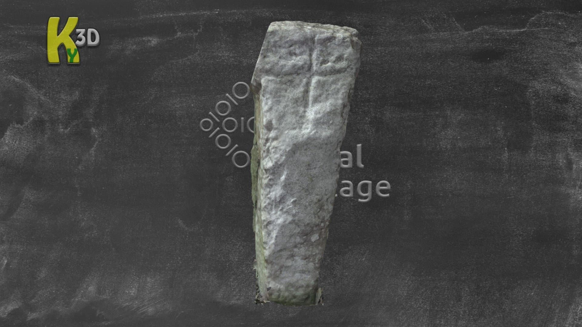 ke042 - 103004 - Cross Inscribed Stone