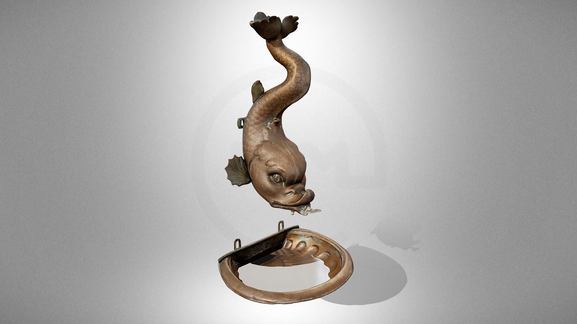 Dolphin-shaped lavabo with a bowl