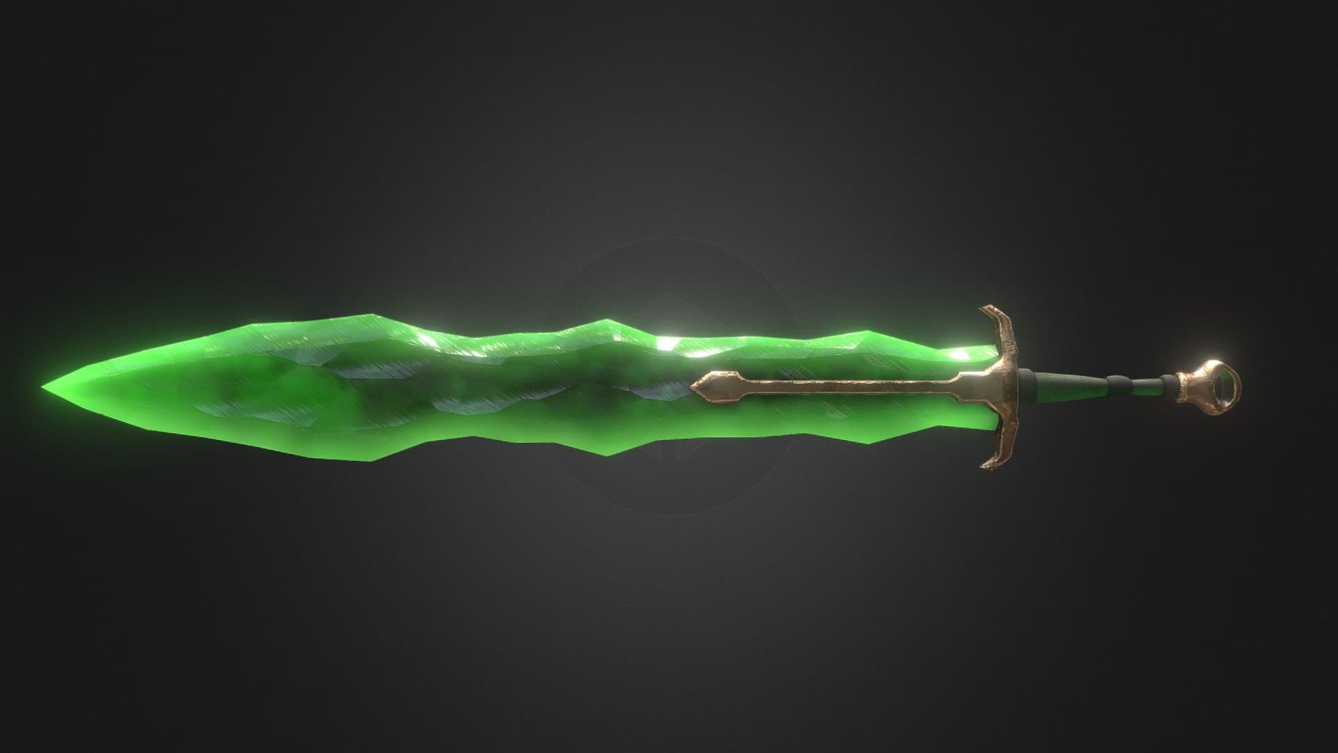 Crystal Longsword (game ready asset)