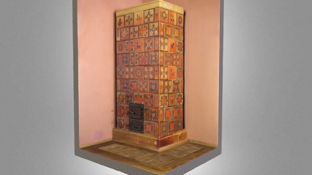 Tiled stove from manor house in Droginia