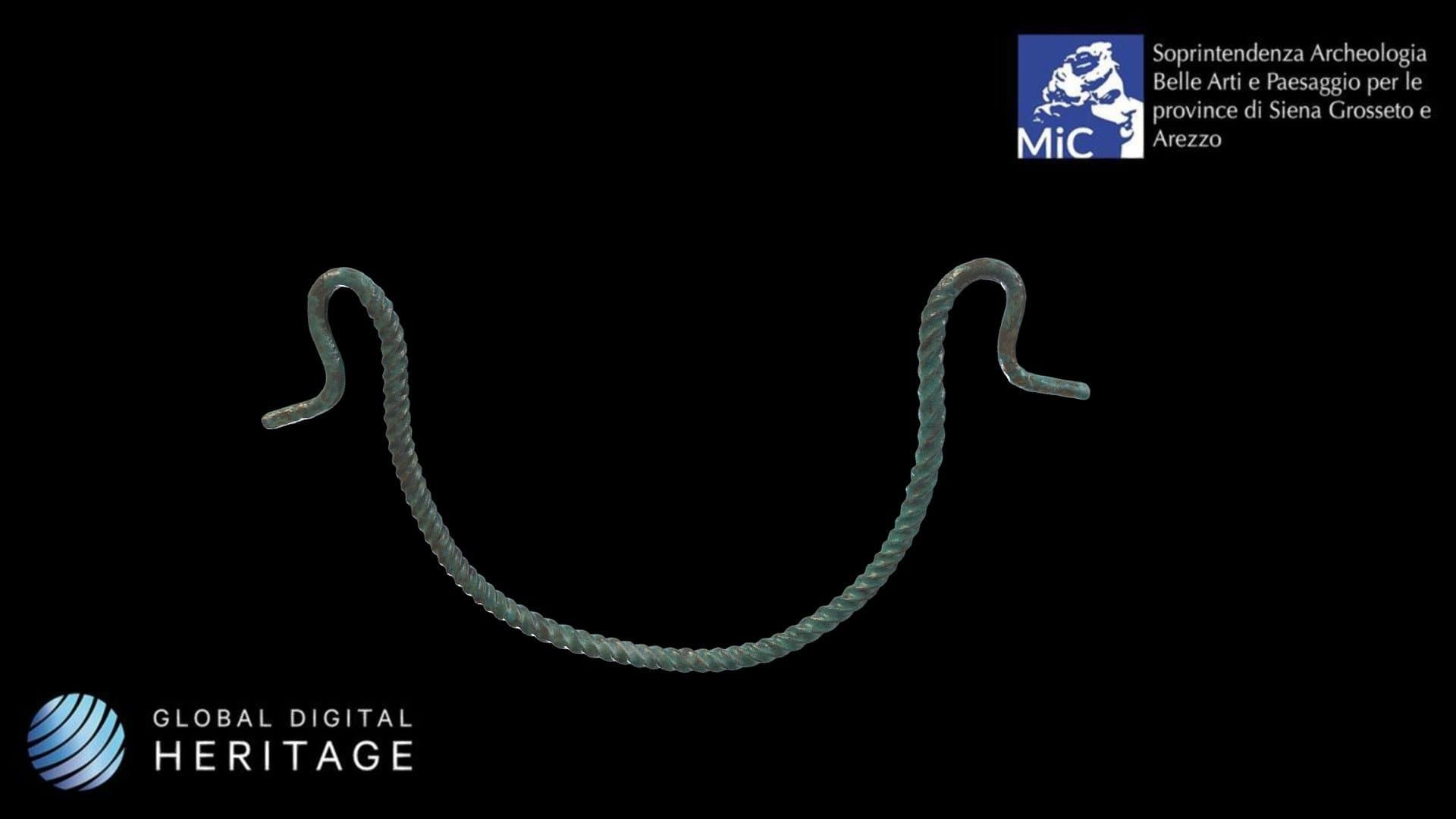 Etruscan bronze handle