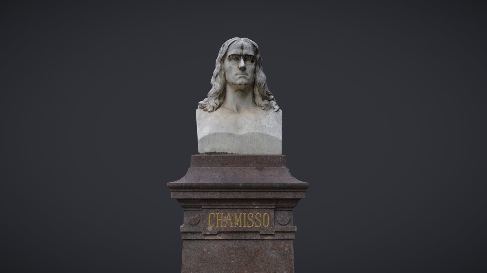 Adelbert von Chamisso Memorial - with base