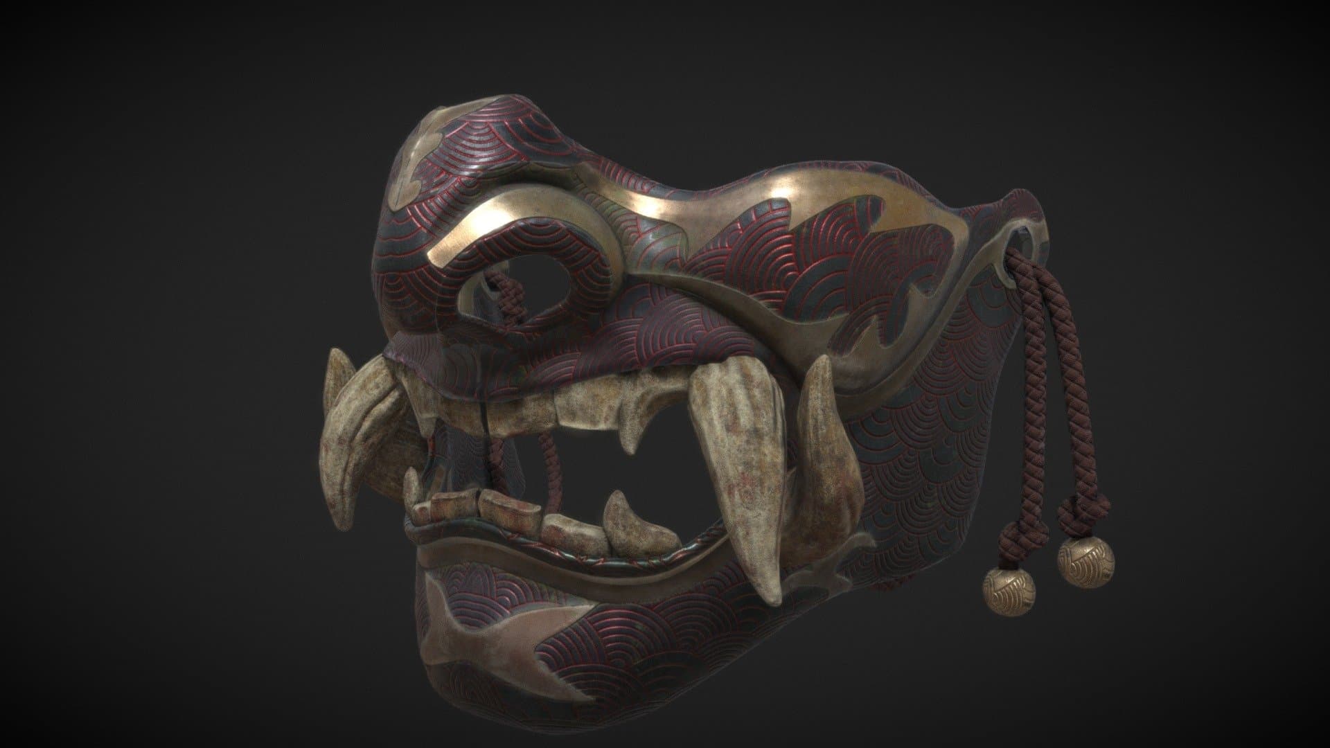 Samurai oni mask