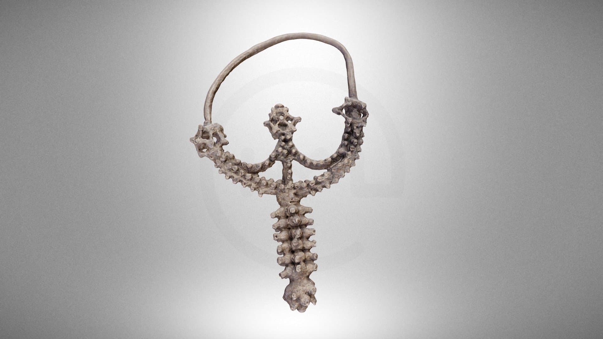 Earrings with corn pendant