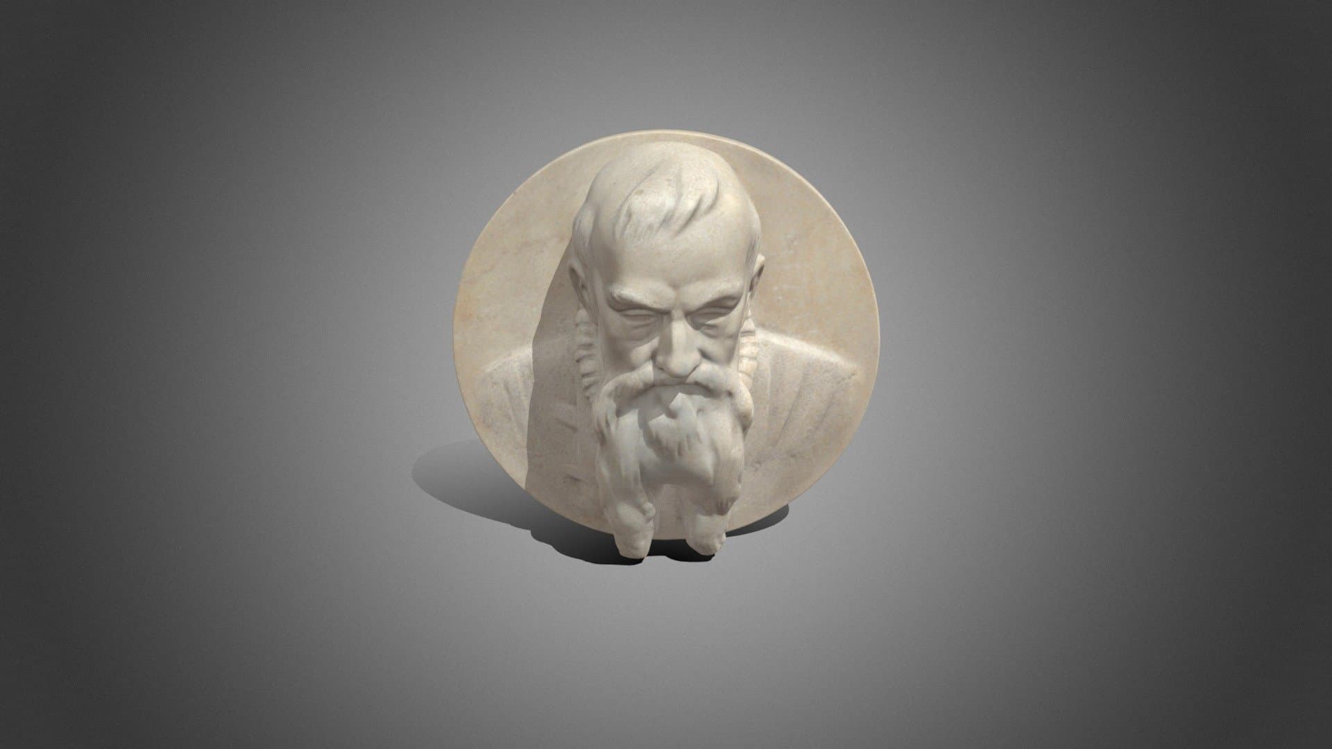 Marmorrelief: Johannes Gutenberg