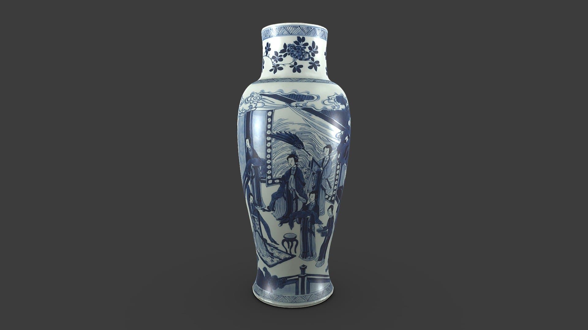 Baluster vase, from a five-piece garniture